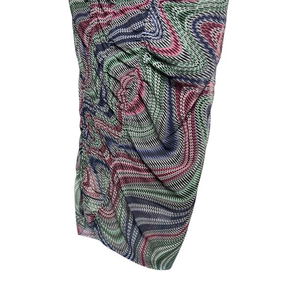 Opening Ceremony Multicolor Abstract Swirl Sleeveless Ruched Dress Size S - Picture 6 of 10
